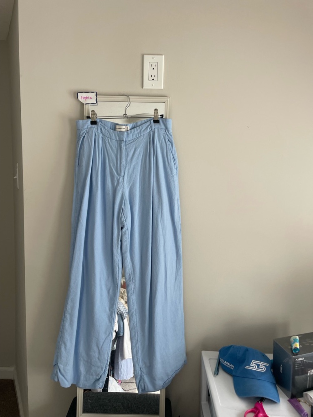 Abercrombie & Fitch Light Blue Wide Leg Pants